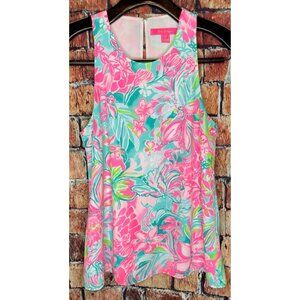 Lilly Pulitzer Hot on the Scene Lyle Swing Tank Top Keyhole Back Women’s XS